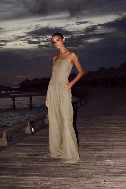 Avenna Strapless Wide-Leg Jumpsuit
