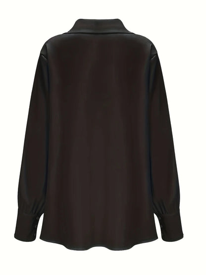 Elena Cowl Neck Fold-Over Blouse