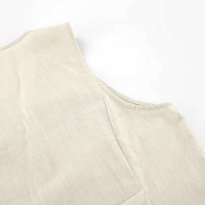 Ayla Khaki Cotton Two-Piece Set