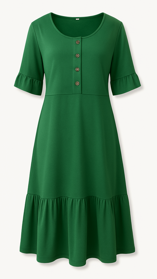 Daniela Buttoned Waist-Cinched Shirt Dress