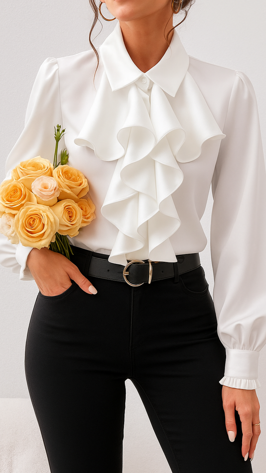 Maela Ruffled Layered Boho Blouse